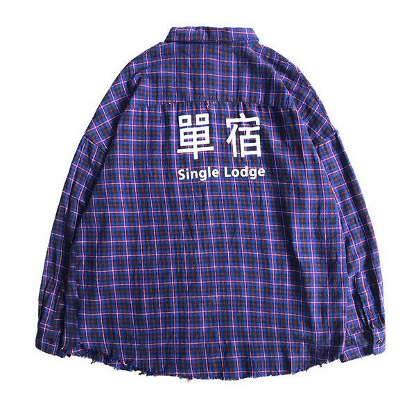 

spring hip hop harajuku style print shirt male large size couple bf plaid shirt ulzzang street wear single breasted 50cs, White;black