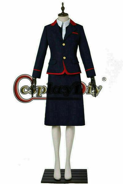 

cosplay jal ca uniform costume japan airline corporation air uniform costume, Black;red