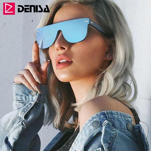

denisa flat lens square rimless sunglasses men cool style driving shades for women glasses uv400 sonnenbrille okularyg8004, White;black