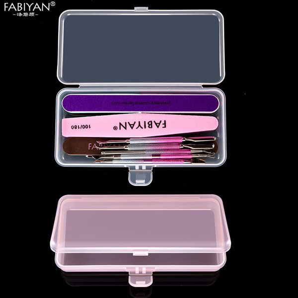 

nail art storage box remover cleansing cotton pad swab perspective compartments holder organizer container brush pen decor tool
