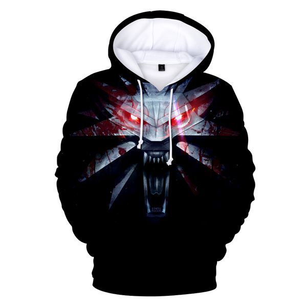 

3d hoodies sweatshirt popular game pullover hoodie women/men couple autumn winter warm harajuku hip hop jacket coat, Black