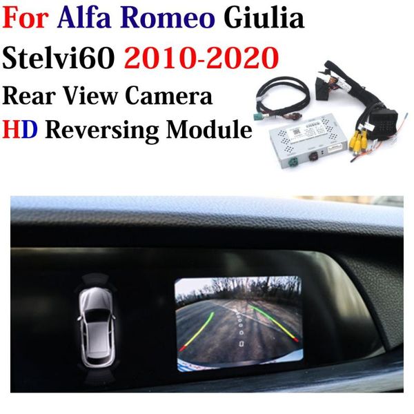 

original screen upgrading paking system camera decoder for alfa giulia stelvi 2010~2020 reverse trajectory track guide cam car
