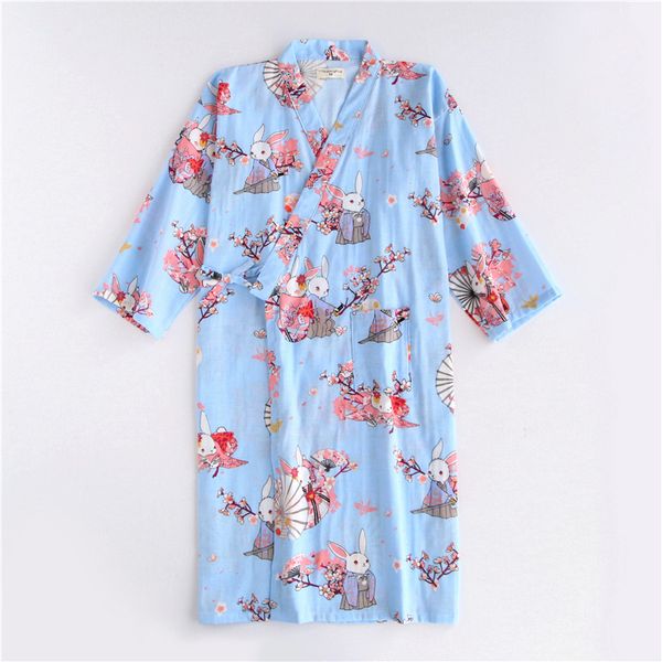 

women cotton sleepwear japanese kimono bathrobe casual yukata robe gown print nightgown home dress loose nightdress, Black;red