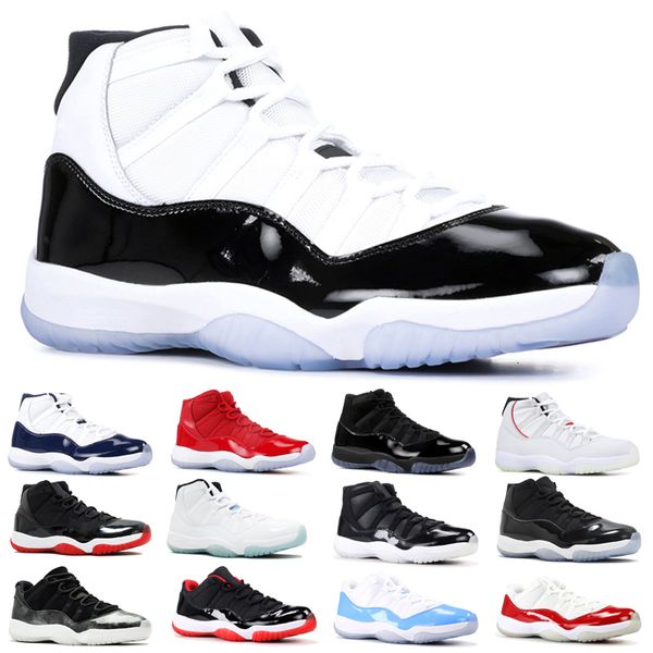 

11s concord 45 men women basketball shoes 11 navy pink snakeskin cap and gown gym red unc bred sport trainer sneakers size 36-47