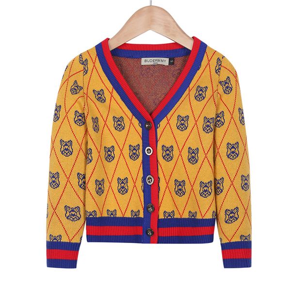 

2019 fall new fashion baby boys sweaters cartoon pattern cardigan for girls sweater 3-8y kids knitted pullover sweater, Blue