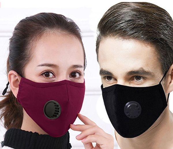 Máscara PM2.5 Cotton Protective Proof Haze Dust-proof com a respiração válvula pode ser inserida em Filtro