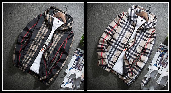 

2019 new explosion models europe and the united states autumn new men's printing casual color sports hooded camouflage jacket mixed, Black;brown