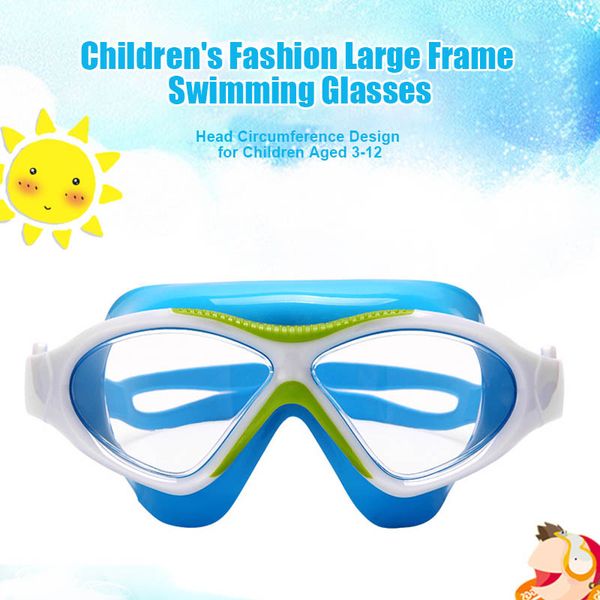 

kids swim goggles hd anti-fog large frame swimming glasses for children boys girls xr-hot