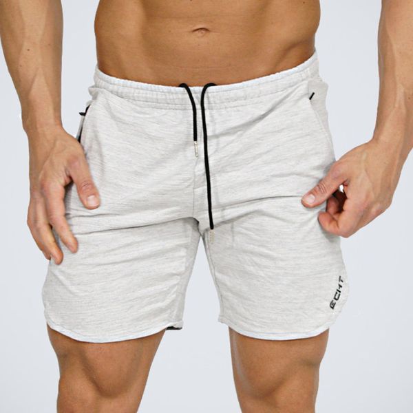 

summer mens slim brand shorts calf-length fitness bodybuilding sporty casual gyms jogger workout beach short pants sportswear, White;black