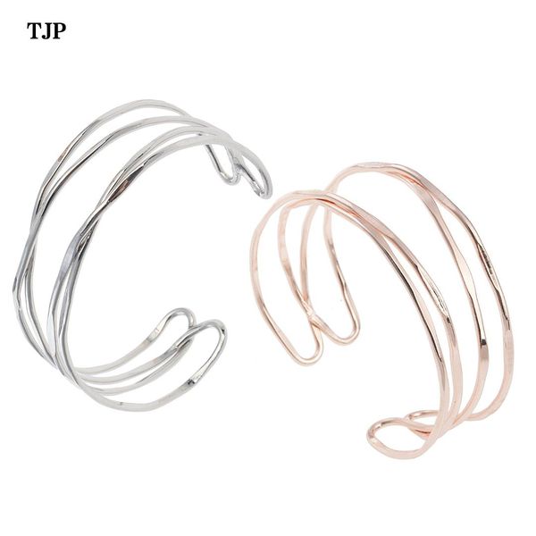 

fashion new european and american popular metal bracelets simple and trendy iron wire cross multi-layer bracelet, Black