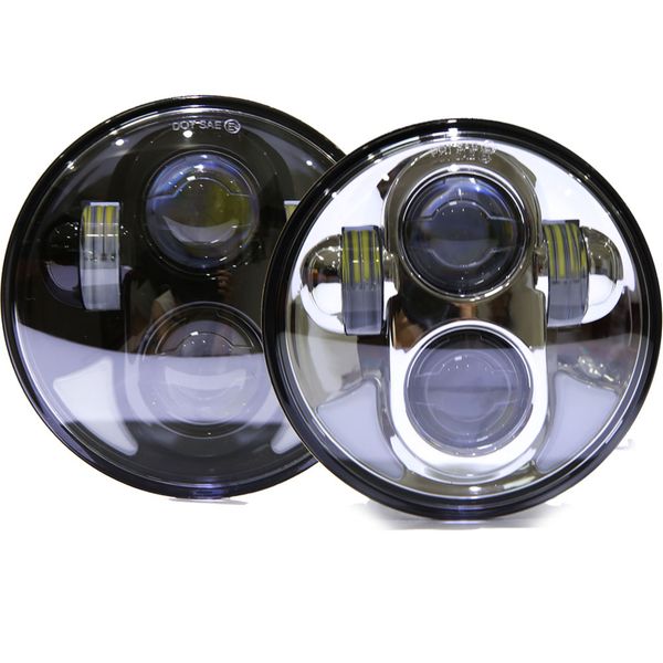 

us stock 5.75" 40w 6500-7000k white light led headlight for vehicles black super bright energy saving car light