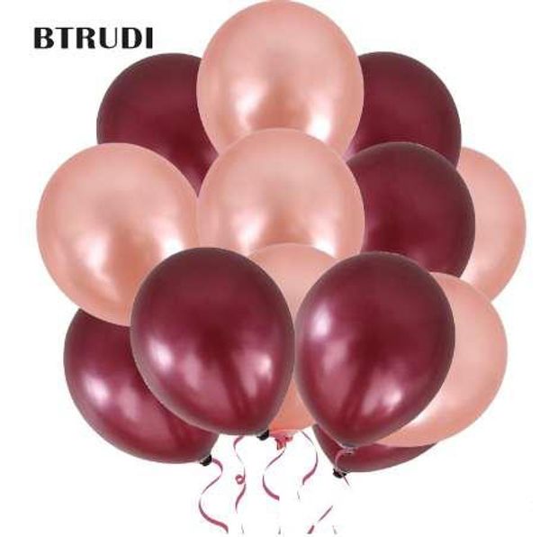 

50 pcs/lot 12 inch 2.8g latex balloon round balloons thick pearl wine red rose gold balloons wedding party birthday baby