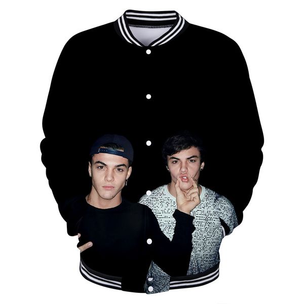 

xavier hoodies trend dolan digital printing 3d plus velvet round collar long sleeves baseball clothes men and women hoodie, Blue;black