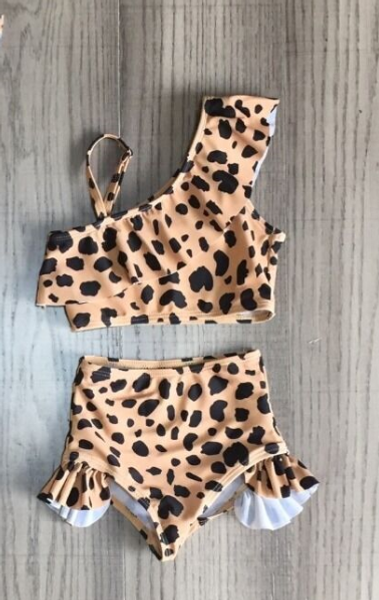 

mom daughter swimsuit baby girl leopard swimsuit mom me summer fashionable, White