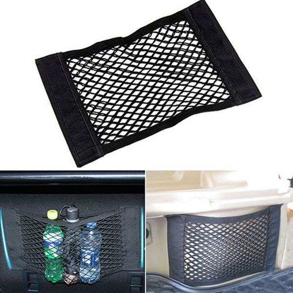

universal car auto back rear trunk seat elastic string net mesh storage bag pocket cages organizer