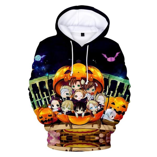 

halloween pumpkin 3d printed women men hoodies sweatshirts fashion street wear hip hop funny hooded sportwear hipster cool top, Black
