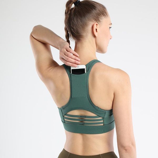 

sports underwear yoga beauty back pocket running fitness clothes sports bra cross-border yoga bra crop outdoor wearsuit, White;red