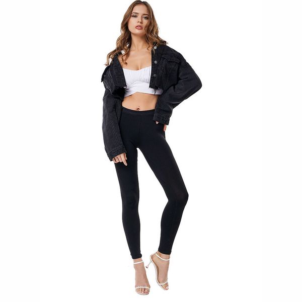 

womens designer denim jackets fashion brand loose jackets womens luxury short solid color denim jackets, Black;brown