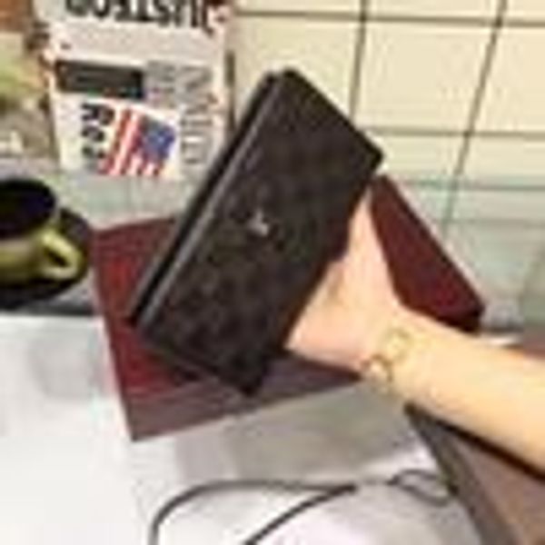 

wholesale bottoms wallet designer long wallet lady multicolor designer coin purse card holder women classic zipper pocket clutch with box 29, Black