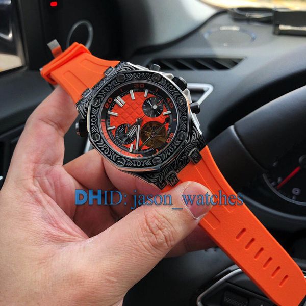 

new luxury mens designer watches montre de luxe flywheel mechanical automatic watch yellow rubber strap sapphire 42mm stainless wristwatches, Slivery;brown