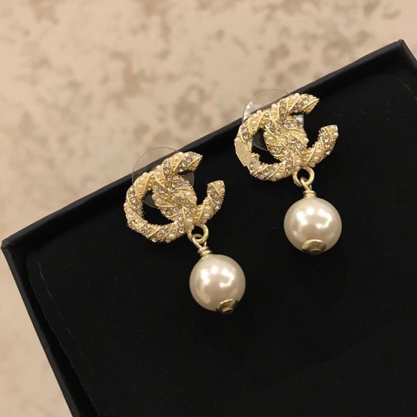 

2019 fa hion de igner jewelry earring women diamond earring imple fa hion wedding anniver ary gold earring, White