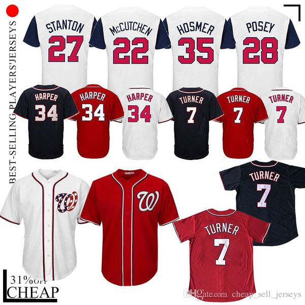 

Washington 34 Bryce Nationals 34 Harper 27 stanton 22 McCUTCHEN 35 HOSMER 28 POSEY The USA national team Baseball Harper Jerseys new 2019
