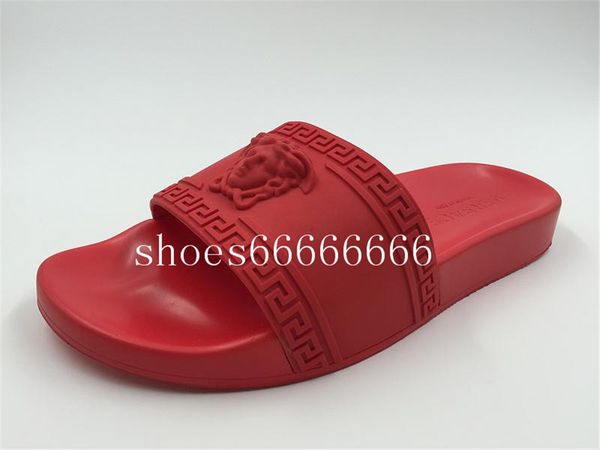 

slippers new brand letters slides mens flip flops summer new trend mens fashion shoes fdzhlzj, Black;red