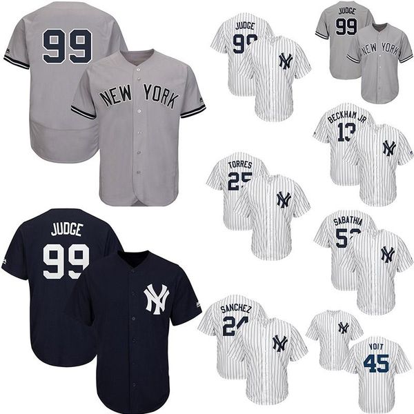 

ny yankees mens custom knit jersey players aaron judge odell beckham jr gleyber torres gary sanchez luke voit 52 sabathia baseball jerseys, Blue;black