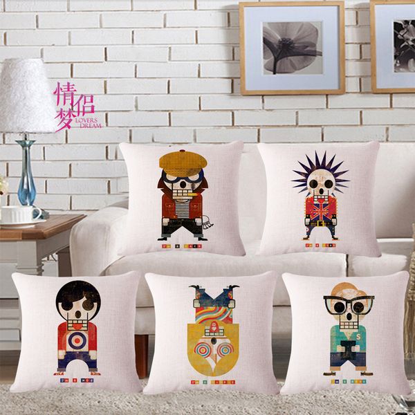 

originality personality figure cotton flax pillow back cushion cushion loose coat can customized