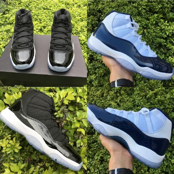 

11 space jame black concord white designer basketball shoes xi unc white university blue win like 82 fashion trainers