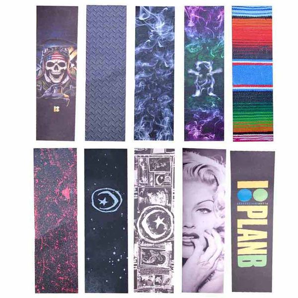 

professional skateboard sandpaper 84*23cm double warp longboard deck grip penny skateboard tape wear scooter rough stickers