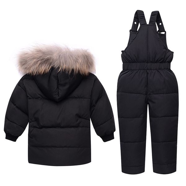 

2018 fashion winter down jacket children clothing thickening kids clothes 3 colours coats + overalls baby snowsuit outerwear, Blue;gray