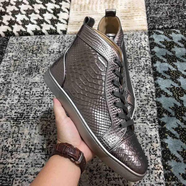 

горячая продажа brands белого юниор кроссовки обувь рыбья чешуя роскошный красный bottom casual для мужчин, женщины скейтборда кроссовки eu3, Black