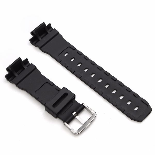 

replacement silicone watch band strap compatible g -6900 ear batch needle bmf88, Black;brown