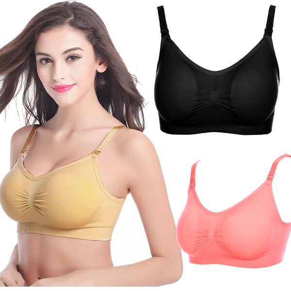 

women feeding nursing pregnant maternity bra breastfeeding pregnant quality breastfeeding wire stretchy soft nursing bralette, White
