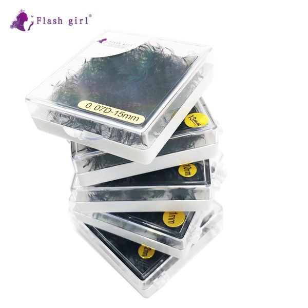 

flash girl short stem premade fans 1000 fans in one box 0.07 d private label russia volume lashes bulk lashes