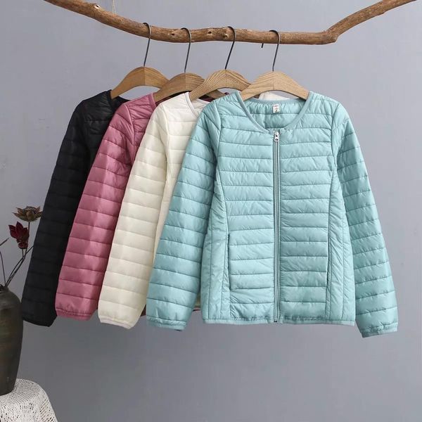 

winter women down cotton coat parka slim o-neck thin jacket female all match long sleeve coats short plus size 6xl ab1462, Tan;black