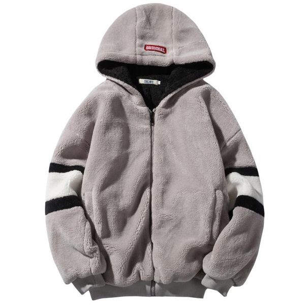 

2020 овечья шерсть хлопчатобумажная куртка мужская пальто корейская мода красивый плюс бархат мягкий свободный bf студент повседневная хлопч, Black