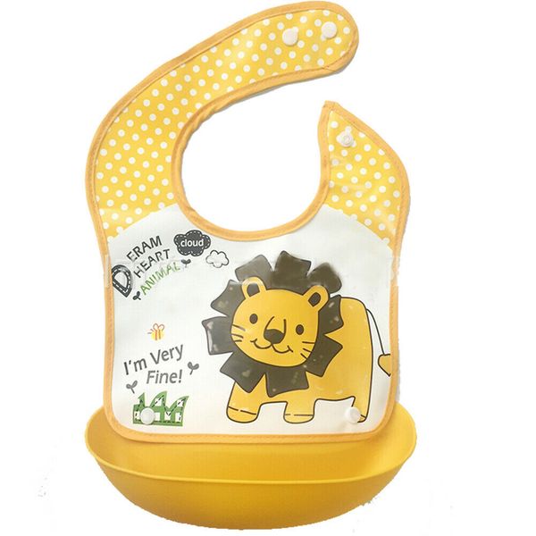 

new kid infant bibs baby soft silicone bib cartoon waterproof saliva dripping bibs
