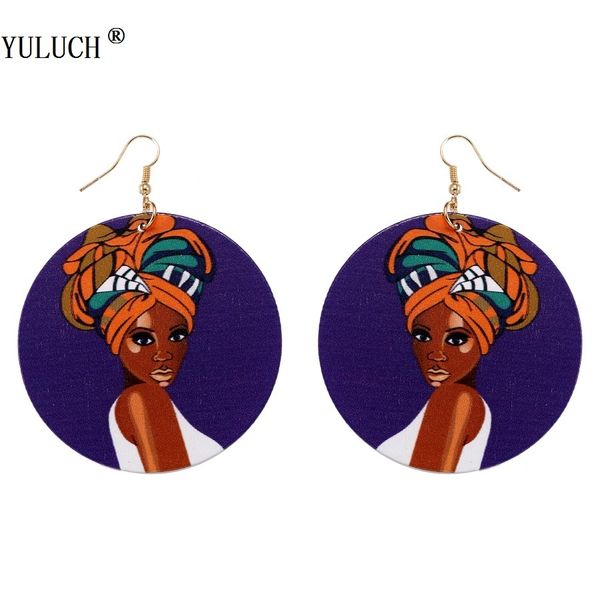 

yuluch 1 pair retail natural african wooden earring handmade african woman wooden earrings personalized style for girls latest, Silver