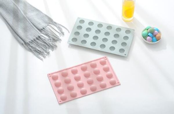 24 continuous mold semicircle silica gel cake mold spherical silica gel chocolate mold baking tool