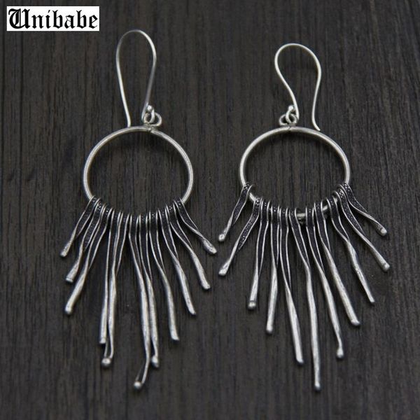 

925 sterling silver ethnic s925 earrings ethnic dangle drop twisted tassels retro style