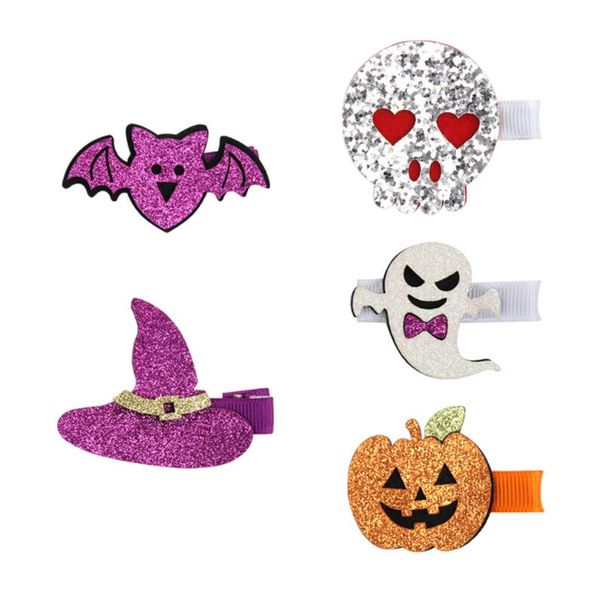

new halloween cartoons pumpkin accessories baby headwear hair ornaments factory direct selling 5 styles ing, Slivery;white