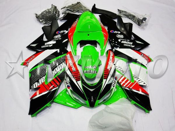 

4gifts new abs motorcycle fairings set fit for kawasaki ninja zx-10r zx10r 2006 2007 06 07 10r green red black