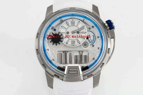 

cy 45mm stainless steel casual watches sapphire waterproof watch multifunction wristwatch nh05 automatic mechanical transparent case back, Slivery;brown