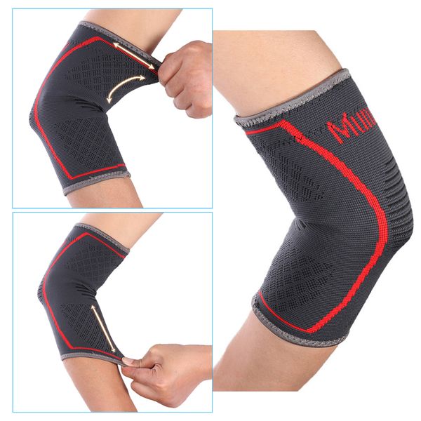 

compression sports sleeve elbow support sleeve volleyball elbow protector brace men women arm splint supports for tennis fitness, Black;gray