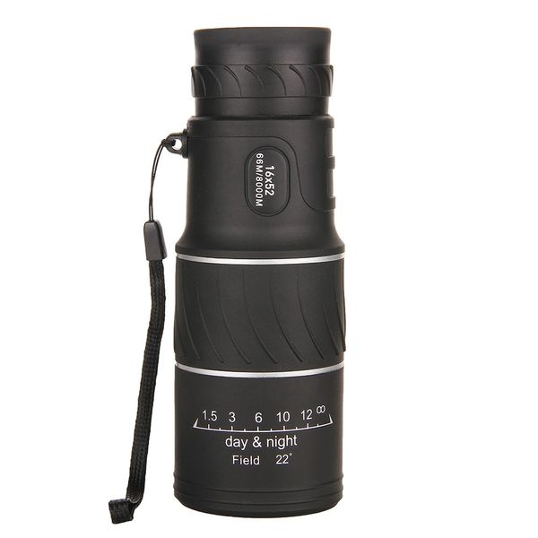 

portable 16 * 52 adjustable single telescope full optical night vision hiking