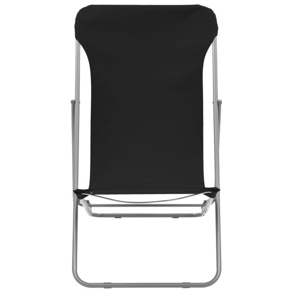 

foldable beach chairs 2 pcs steel and oxford fabric black garden sets