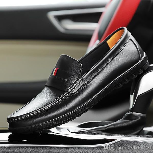 Heißer Verkauf Herren Sommer Echtes Leder Wildleder Atmungsaktive Mokassins lässige Fahren Schuhe Loafer Schuh männer anzug schuh Kleid Schuhe