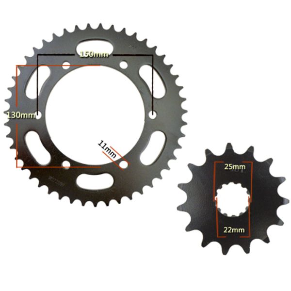 

for yamaha fz400 motorcycle front & rear sprocket geartransmission (520) 15t/47t gear sprockets
